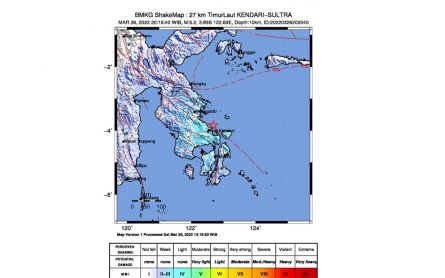 5.2-Magnitude Earthquake Shakes Kendari, Southeast Sulawesi - JPNN.com English