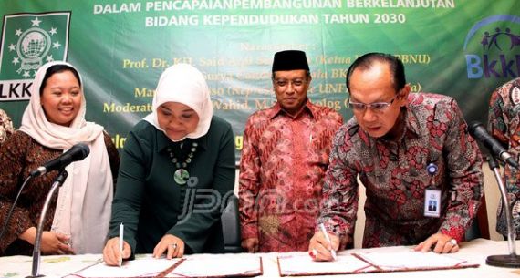 LKKNU dan BKKBN Tandatangani MoU Peningkatan Program Kependudukan - JPNN.com