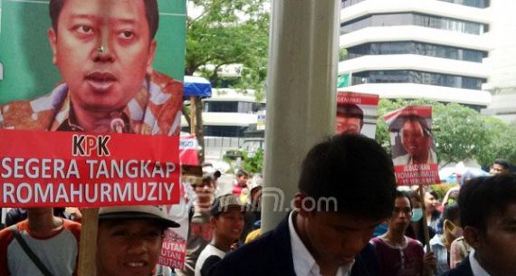 Sambangi KPK, Mahasiswa Desak KPK Tangkap Romahurmuzy - JPNN.com