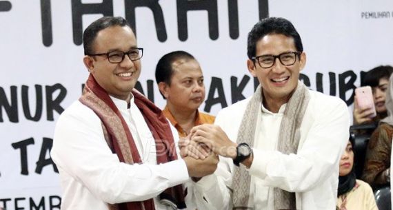 Bakal Cagub DKI Anies Baswedan dan Cawagub Sandiaga Uno - JPNN.com