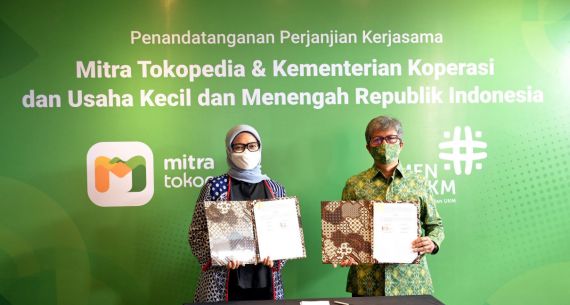 Perjanjian Kerja Sama antara Mitra Tokopedia dengan Kementerian Koperasi dan UKM RI - JPNN.com