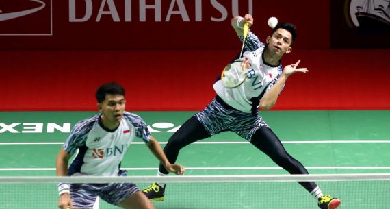 Fajar Alfian dan Muhammad Rian Ardianto di Indonesia Masters 2022 - JPNN.com