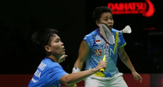 Apriyani Rahayu/Siti Fadia Silva Ramadhanti di Final Indonesia Masters 2022 - JPNN.com