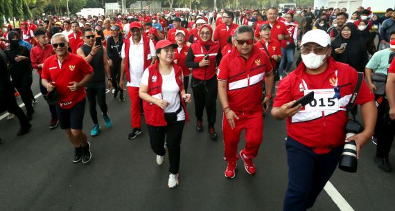 Jogging 77 Tahun Indonesia Merdeka PDIP Bersama Media - JPNN.com