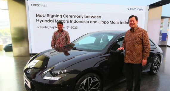 Kerja Sama Pembangunan 52 SPKLU Lippo Malls Indonesia dengan Hyundai - JPNN.com