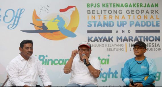 BPJS Ketenagakerjaan Belitong Geopark Internasional Stand up Paddle dan Kayak Marathon - JPNN.com