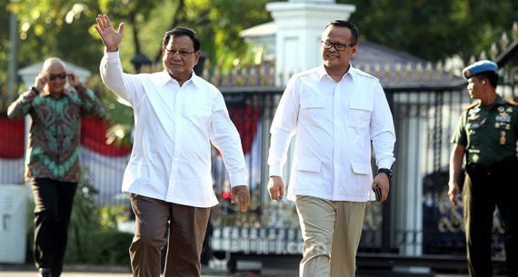 Prabowo dan Edhy Prabowo Sambangi Istana - JPNN.com