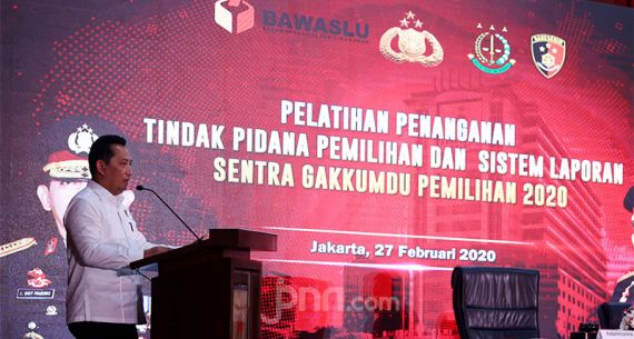 Pelatihan Penanganan Tindak Pemilihan dan Laporan Sentra Gakumdu Pemilihan 2020 - JPNN.com