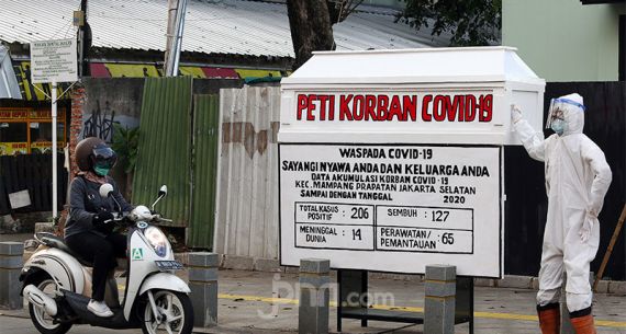 Replika Peti Jenazah Ingatkan Warga Akan Bahaya Corona - JPNN.com