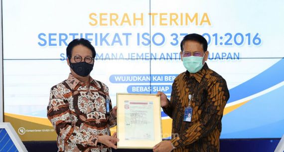 PT KAI Raih Sertifikat ISO 37001:2016 - JPNN.com