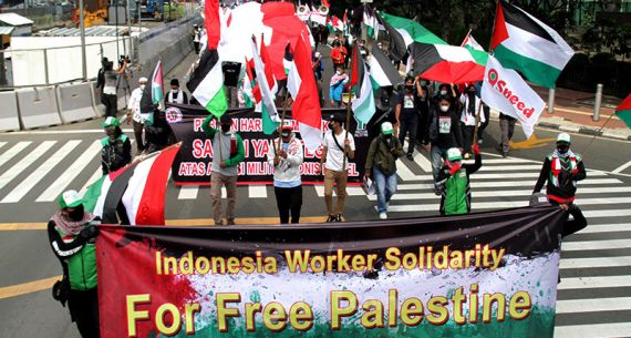 Gerakan Pekerja Muslim Indonesia Gelar Aksi Solidaritas untuk Palestina - JPNN.com