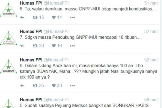 Akun Humas FPI Singgung Jatah Nasi Bungkus... - JPNN.COM