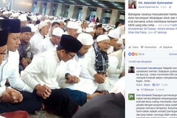 Anies, AHY, Sandi Bergandeng Tangan, Aa Gym: Bahagianya - JPNN.COM