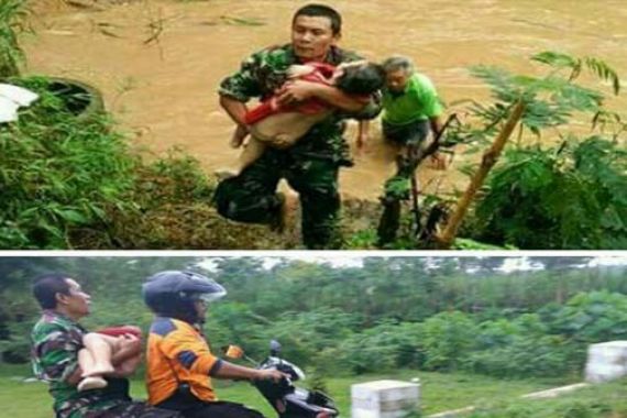 Lihat! Anggota TNI Berusaha Selamatkan Anak Tenggelam - JPNN.COM