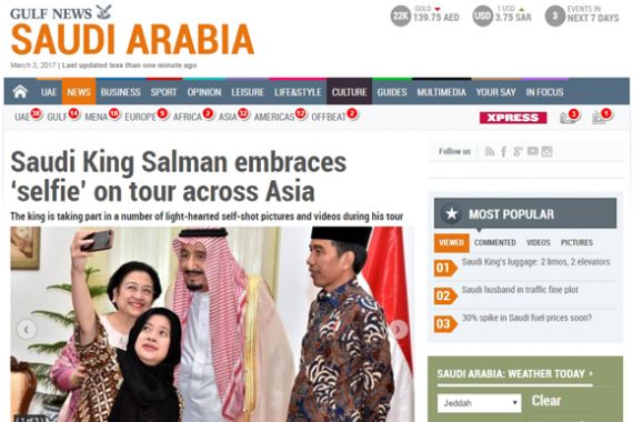 Selfie Raja Salman di Indonesia jadi Topik di Negaranya - JPNN.COM