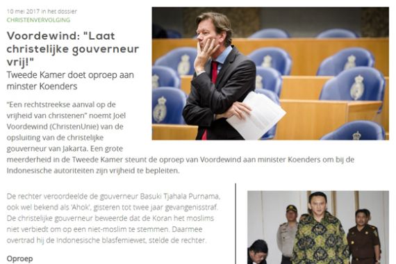 Parlemen Belanda: Bebaskan Ahok - JPNN.COM