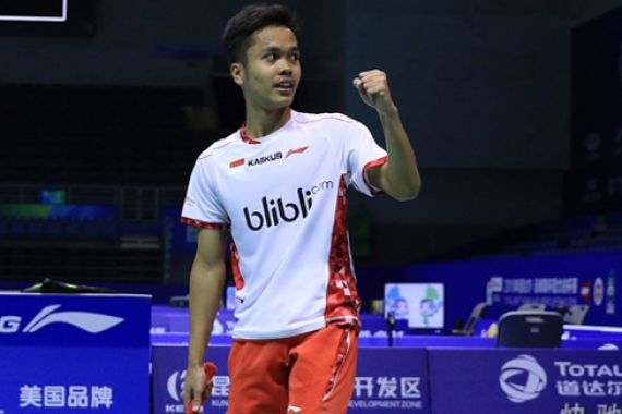 Hore! Ginting Bawa Indonesia Unggul 2-0 Atas Denmark, Kini Giliran Marcus/Kevin - JPNN.COM