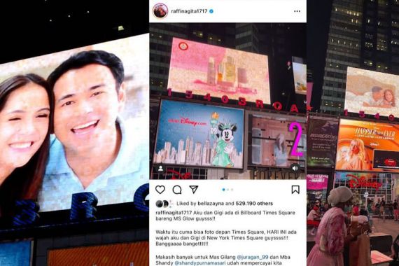 Wajahnya Terpampang di Billboard Times Square, Raffi Ahmad: Bangga Banget - JPNN.COM
