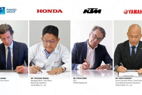 Piaggio, Honda, Yamaha, dan KTM Membangun Konsorsium Pertukaran Baterai Motor Listrik - JPNN.COM