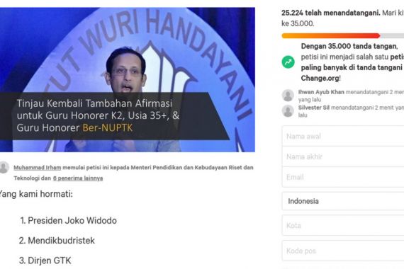 Petisi Tambahkan Afirmasi PPPK Guru 2021 Ini untuk Pak Jokowi & Mas Nadiem - JPNN.COM