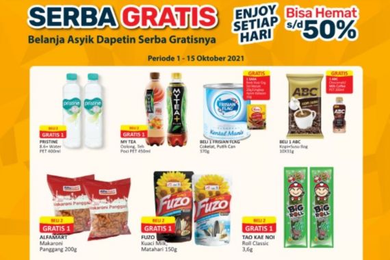 Promo Serba Gratis di Alfamart, Berlaku hingga 15 Oktober - JPNN.COM