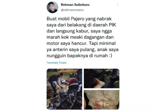 Viral, Curhat Pedagang Ikan Jadi Korban Tabrak Lari di PIK, Mengharukan - JPNN.COM