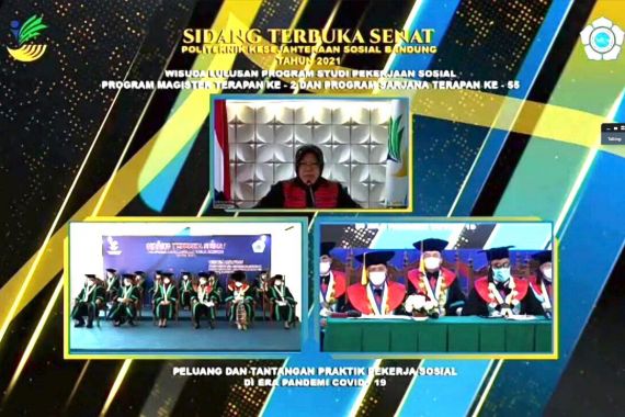 Mensos Tri Rismaharini Memotivasi Lulusan Poltekesos Bandung Agar Selalu Inovatif - JPNN.COM