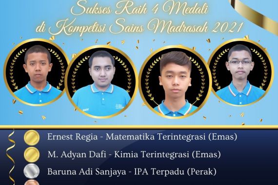 4 Siswa Cahaya Rancamaya Raih Medali Kompetisi Sains Madrasah 2021, Keren! - JPNN.COM