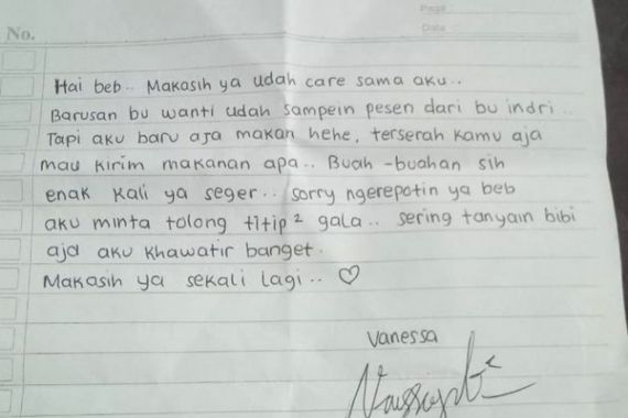 Tulisan Tangan Vanessa Angel yang Khawatirkan Anak Semata Wayangnya - JPNN.COM