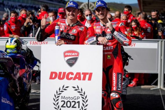 Duo Ducati Kuasai Podium Sekaligus Kunci Juara Dunia Konstruktor MotoGP 2021 - JPNN.COM