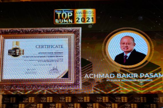 Dirut Pupuk Indonesia Raih Top CEO di Ajang Top BUMN Award 2021 - JPNN.COM