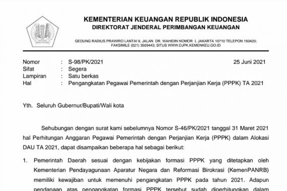 Ada Surat Kemenkeu soal Pagu DAU 2021 untuk Gaji Guru PPPK, Ini Penjelasannya - JPNN.COM