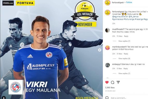 Joss! Egy Maulana Vikri Raih Penghargaan di Liga Slovakia - JPNN.COM