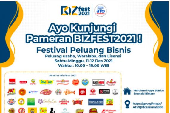Pameran BizFest 2021, Hadirkan 50 Peluang Bisnis, Lisensi & Waralaba - JPNN.COM