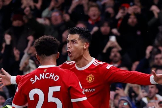 Selebrasi Unik Sancho dan Gol Cristiano Ronaldo Mewarnai Kemenangan Manchester United di Europa League - JPNN.COM