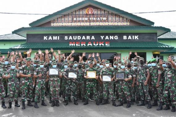 Hebat, Korem Merauke Berkinerja Terbaik Satker TNI AD 2021 - JPNN.COM