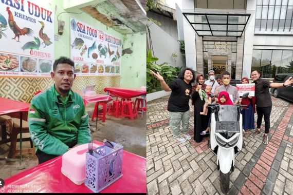 Driver Ojol Viral Ini Dapat Motor Baru dari Marshel dan Mas Gilang - JPNN.COM