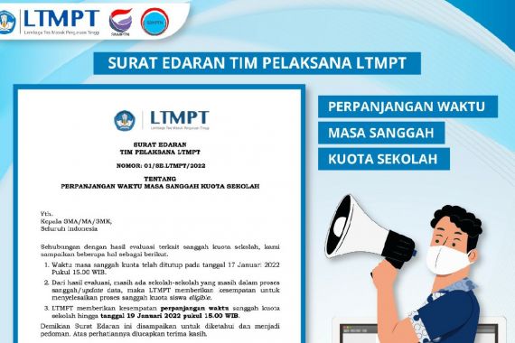 SNMPTN 2022: LTMPT Perpanjang Waktu Sanggah Kuota Sekolah, 2 Hari Lagi Ditutup - JPNN.COM