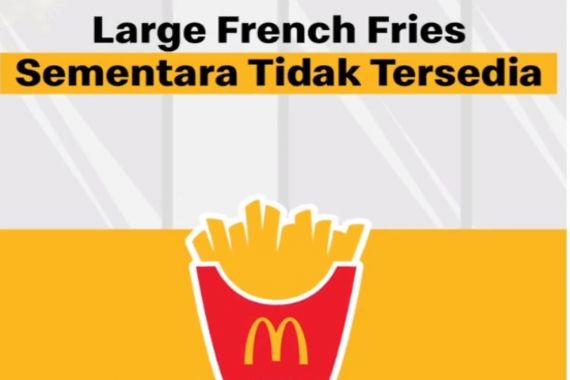 Aduh, McDonald's Tak Lagi Jual French Fries Ukuran Besar - JPNN.COM