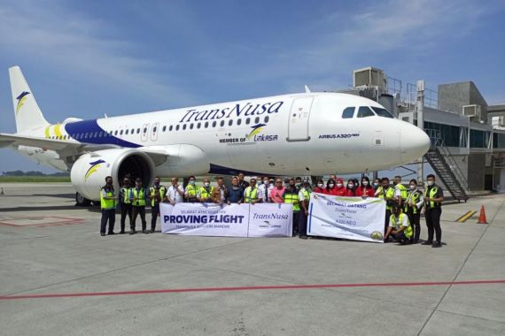 Siap Mengudara Kembali, TransNusa Sukses Mendarat di Bandara Internasional Yogyakarta - JPNN.COM