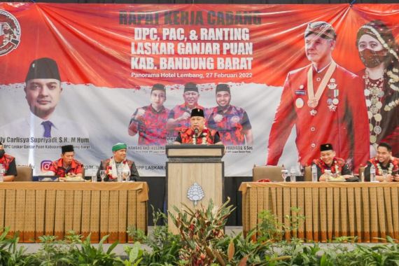 Gelar Rakercab di Bandung Barat, LGP Tegaskan Ganjar - Puan Penerus Jokowi - JPNN.COM
