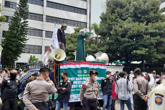Massa Aksi Bela Islam 4 Maret 2022 di Kantor Menag Yaqut Dipimpin Fikri Bareno, Novel di Mana? - JPNN.COM