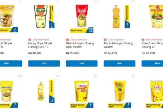 Daftar Lengkap Harga Minyak Goreng Hari Ini di Indomaret, Mulai Rp 20 Ribuan Bun - JPNN.COM