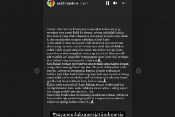 Saddil Ramdani Dukung Sikap Klubnya, Minta Masyarakat Indonesia Mengerti - JPNN.COM