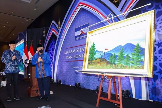 SBY Menghadiahkan Lukisan Buatan Sendiri Untuk Demokrat, Sigit Raditya: Maknanya Dalam - JPNN.COM
