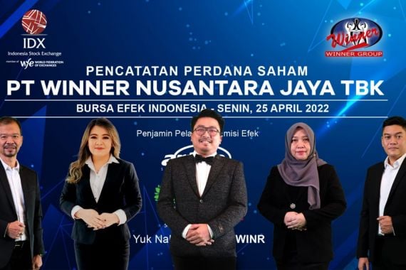 Lepas Rp 1,5 Miliar Saham, PT Winner Nusantara Jaya Melantai di Bursa - JPNN.COM