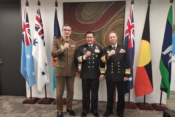 KSAL Yudo Laksanakan Courtesy Call Kepada Dua Pejabat Tinggi Militer Australia - JPNN.COM