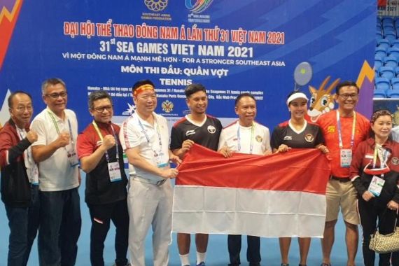 Menpora Amali Datang, Tenis Indonesia Raih Emas SEA Games 2021 Vietnam - JPNN.COM