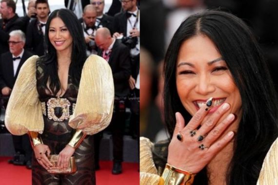 Anggun Mencuri Perhatian di Red Carpet Festival Film Cannes 2022 - JPNN.COM