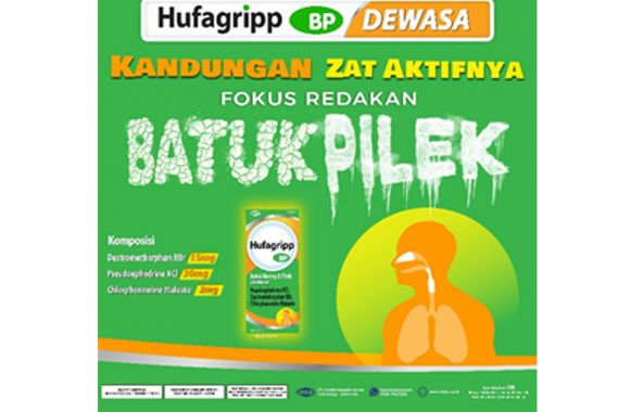 Hufagripp BP Dewasa Syrup, Fokus Redakan Batuk Pilek Dewasa - JPNN.COM